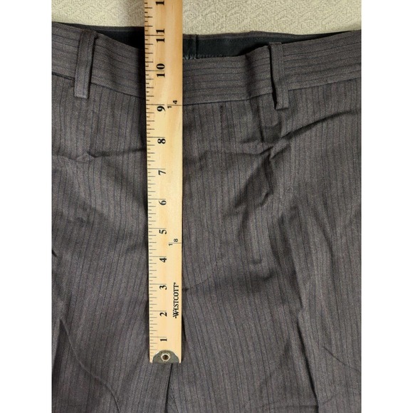 DKNY Pants Mens 32 Wool Blend Soho Fit Chino Modern Stripe Mid Rise Italy - Picture 6 of 12